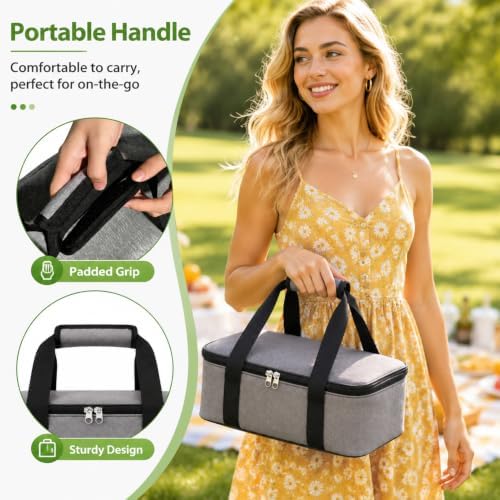 Stainless Steel Snackle Box Container with Ice Pack & Insulated Bag