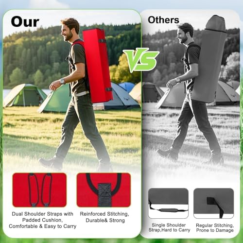 VTOY Portable Folding Camping Chair with Canopy, Outdoor Sun Shade Chair