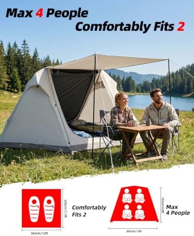 Abahub Inflatable Camping Tent with Hand Pump for 1/2/3/4/8 Person