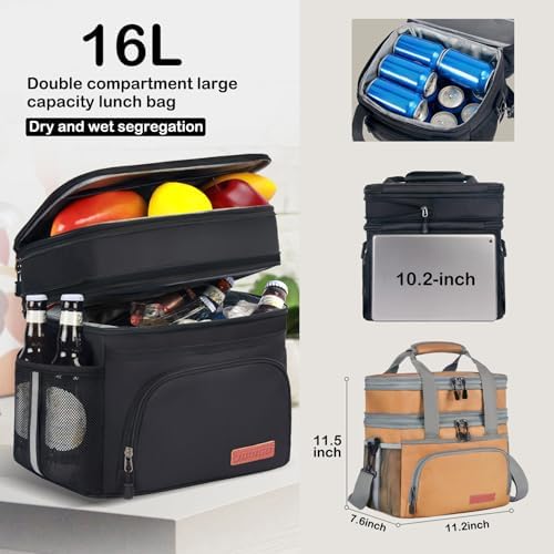 JOINGO Tactical Lunch Box for Men/Women, 16L Expandable Insulated Lunch Bag