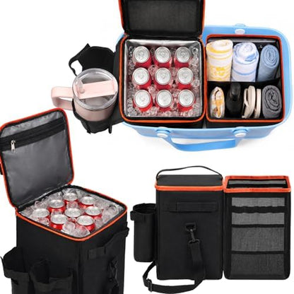 2-in-1 Cooler Mesh Organizer Insert for XL Rubber Beach Totes