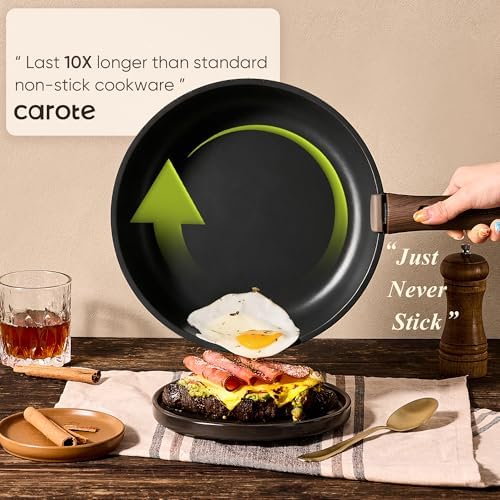 CAROTE 33pcs Pots and Pans Set Non Stick, Detachable Handle Cookware, Black