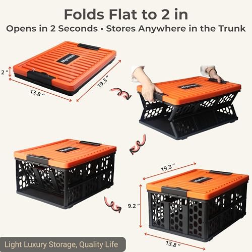 Mymazn Trunk Organizer Plastic for Car, Orange