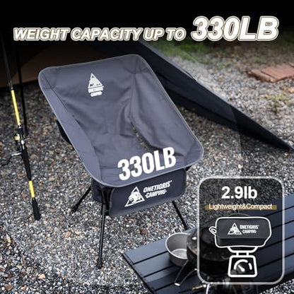 ONETIGRIS Tigerblade Camping Chair, Lightweight Folding Backpacking Hiking Chair, Compact Portable 330 lbs Capacity