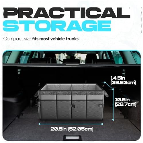 FORTEM Trunk Organizer - Foldable Car Organizer & Storage for SUVs & Trucks