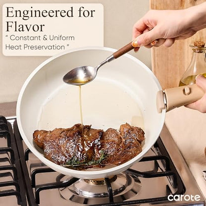 CAROTE 26pcs Pots and Pans Set Non Stick, Cookware Set Detachable Handle