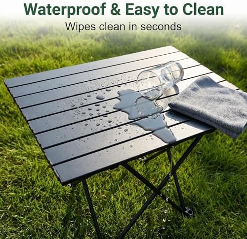 Folding Camping Table, Small Camping Table, Portable Aluminum Camp