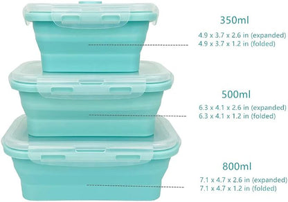 CARTINTS Silicone Collapsible Food Storage Containers-Prep/Storage Bowls - Image 2
