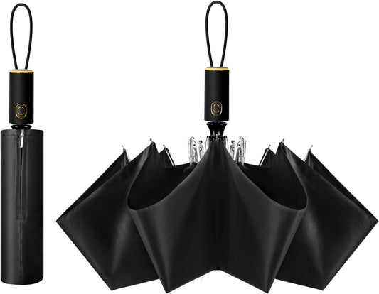 Cuby UV Sun Umbrella Compact Folding Umbrella lightweight Portable Manual Travel Umbrella for Rainproof & 99% UV Protection with Black Anti-UV Coating
