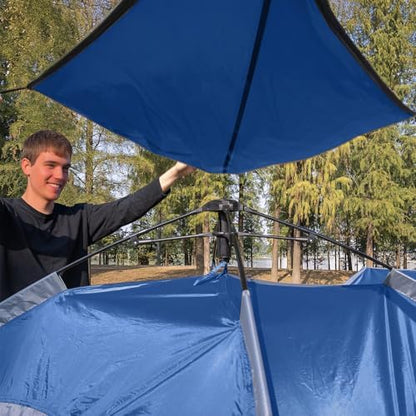 Night Cat Pop Up Tent 2-3 Persons Instant Set Up Tent with Footprint Tarp & Porch, Automatic Double Layer Waterproof Camping Tent with Rainfly