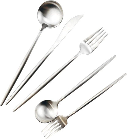 Gugrida 20-Piece 18/10 Stainless Steel Flatware Silverware, Luxury Dinnerware - Image 2