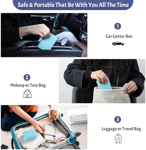 Foldable Portable 7 Day Pill Organizer 2 Times a Day, AM PM Weekly Pill Box