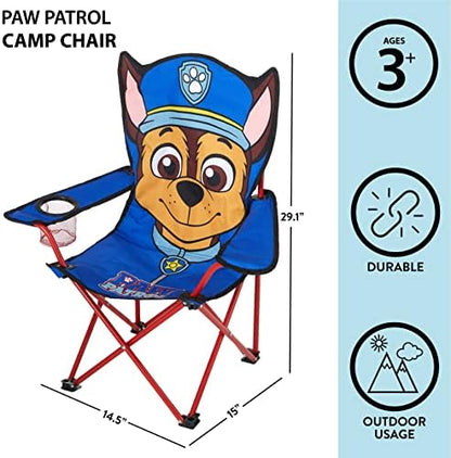 Idea Nuova Kids Indoor-Outdoor Folding Camp Chair, Paw Patrol