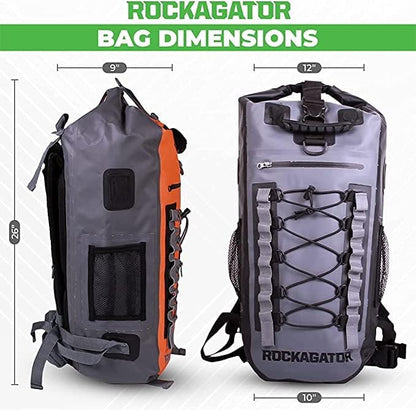 Rockagator Waterproof Backpack - 40 Liter HYDRIC Series Water Proof Floating Dry Bag River Pack