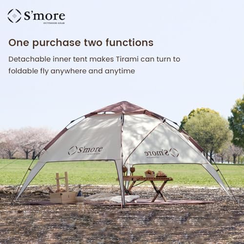 S'More 1/2 Person Beach Tent, Lightweight & Easy Set Up Pop up Tent, UFP 30+ Quick Portable Sun Shade Shelter for Beach,Picnic, Backyard, Festival