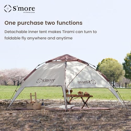 S'More 1/2 Person Beach Tent, Lightweight & Easy Set Up Pop up Tent, UFP 30+ Quick Portable Sun Shade Shelter for Beach,Picnic, Backyard, Festival