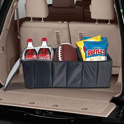 FH Group Multi-Compartment Car Trunk Cargo Organizer with Cooler for Picnics, Camping and Tailgating (Gray/Black)