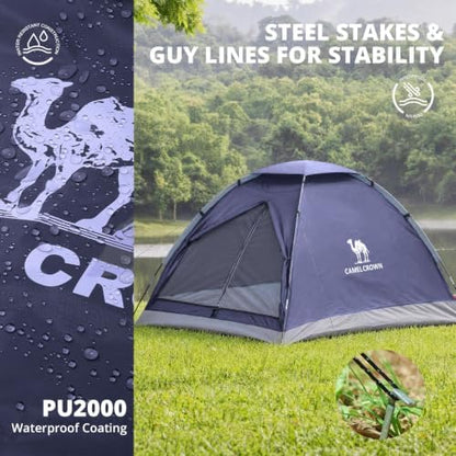 CAMEL CROWN Tents for Camping 2/3/4/5 Person Camping Dome Tent, Waterproof,Spacious, Lightweight Portable Backpacking Tent for Outdoor Camping/Hiking