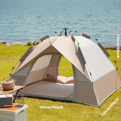 Camping Tent Pop Up,Backpacking Tents, Automatic Family Camping Tent, Instant Tents for Camping,Easy Set Up Tent,Portable Dome Tent for Camping Hiking & Traveling (Color : /Green, Size : 2-3 Persons