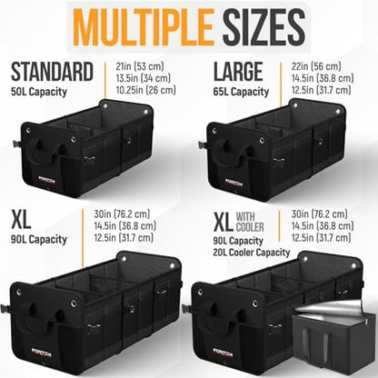 FORTEM Trunk Organizer - Collapsible Car Organizer & Storage Bag for SUVs