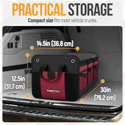 FORTEM Trunk Organizer - Collapsible Car Organizer & Storage Bag for SUVs