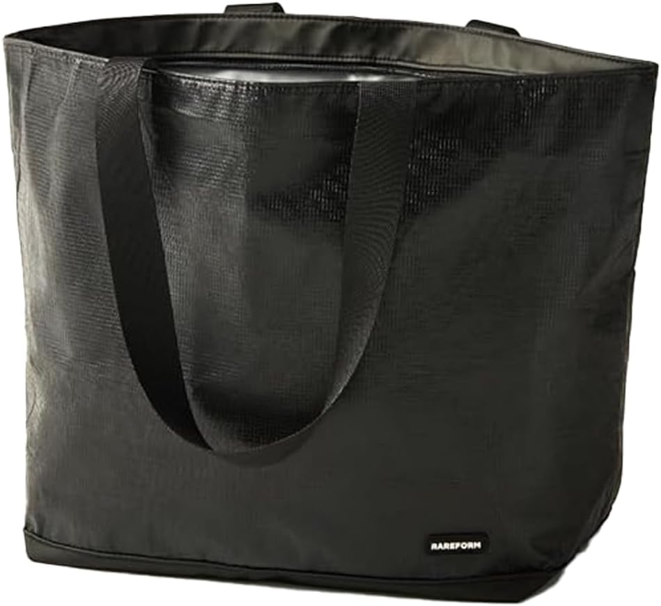 Rareform Large Zippered Blake Tote Bag | One-of-a-Kind, Water-Resistant, Recycled Billboard Vinyl | Color and Pattern Vary