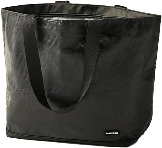 Rareform Large Zippered Blake Tote Bag | One-of-a-Kind, Water-Resistant, Recycled Billboard Vinyl | Color and Pattern Vary