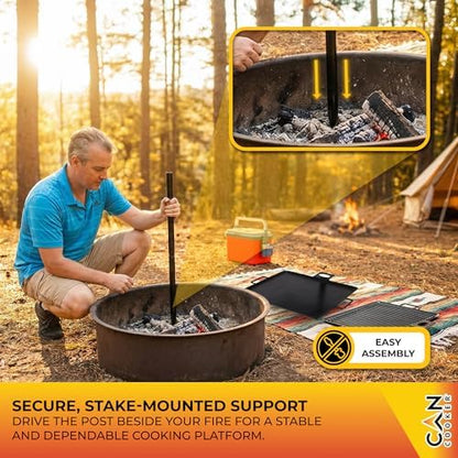 GameMaker Open Fire Cooking Grill | Adjustable Height