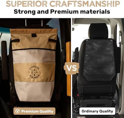 Living in a Bubble Wet Dry Laundry Bag – Portable Waterproof Laundry Hamper for RV, Campervan & Travel – Foldable Clothes Organizer with Separate Wet & Dry Compartments