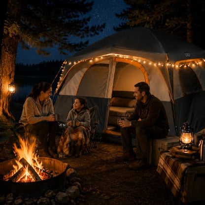 UNP 6 Person Tents for Camping Waterproof Family Cabin Tent with Rainfly