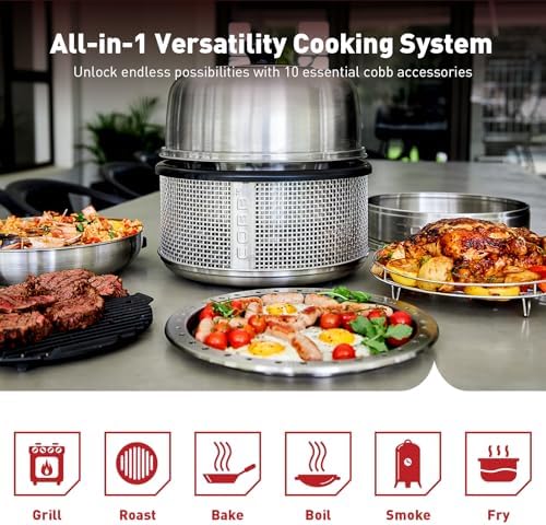 COBB Portable Tabletop Charcoal Grill Stainless Steel Smokeless