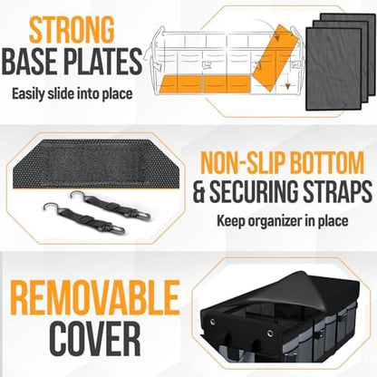FORTEM Trunk Organizer - Collapsible Car Organizer & Storage Bag for SUVs