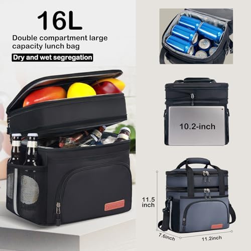 JOINGO Tactical Lunch Box for Men/Women, 16L Expandable Insulated Lunch Bag