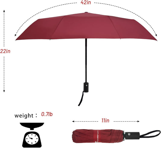 SY COMPACT Umbrella Automatic Travel Waterproof Light Folding Umbrellas Easy Carry for Women and Men