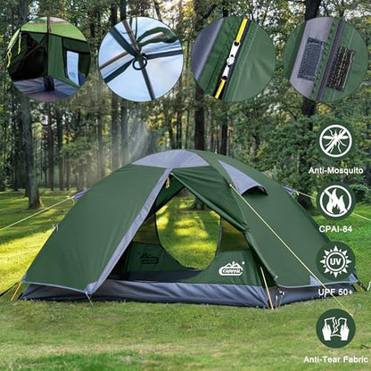 camppal 2 Person Backpacking Tent Waterproof Lightweight 2 Man Camping Tent