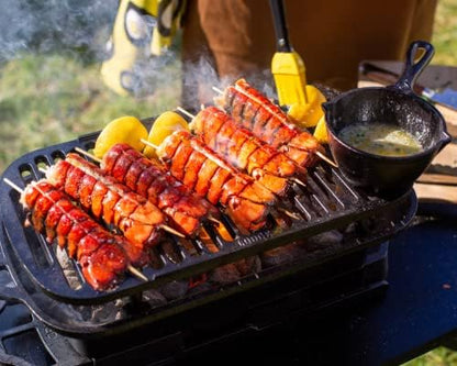 Lodge Sportsman's Pro Cast Iron Grill, 9 x 16.75 Inches