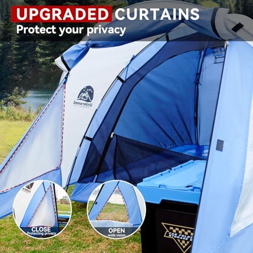 2/4 Person Camping Tent with Porch, Lightweight Waterproof Tent Easy Setup