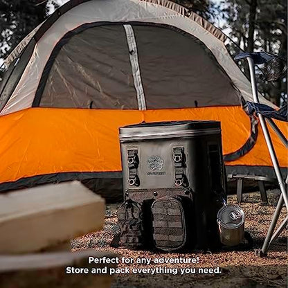 Outter Limits Gear VaultPack Backpack | Cooler Bag Insulated Portable Soft Shell with Interior Heavy Duty Hard Case | Sturdy Leak Proof Lightweight System with 4 Cold Ice Packs |