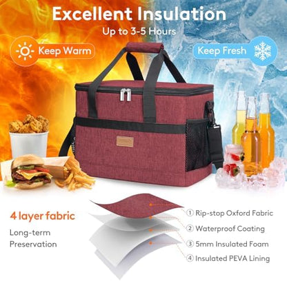 Lifewit Cooler Bag 30/50/60 Cans Collapsible, Insulated Large Lunch Bag