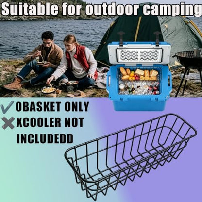 Cooler Basket for RTIC 22 QT Ultra-Light Cooler - Dry Goods Tray, Breathable Steel Wire Construction, No Condensation, Keeps Food Dry & Chilled, Outdoor Camping Beach Tailgate Accessories.
