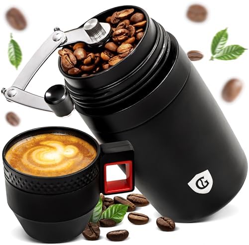 Manual Coffee Grinder for Camping and Travel, Portable Pour Over Brewer Kit