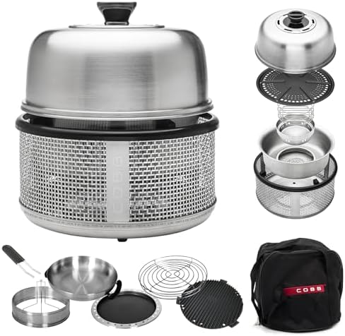COBB Portable Tabletop Charcoal Grill Stainless Steel Smokeless