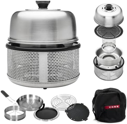 COBB Portable Tabletop Charcoal Grill Stainless Steel Smokeless