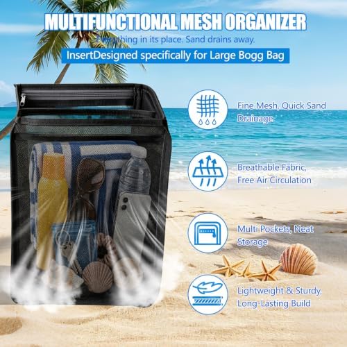 Cooler Insert for X Large Bogg Bag Leakproof Insulated with Mesh Organizer