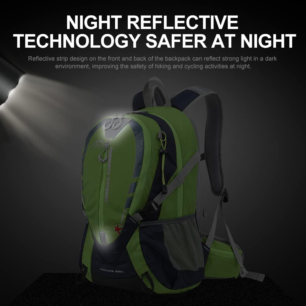 INOXTO Small Hiking Backpack with 2L Water Bladder and Rain Cover, 25L Hydration Backpack Hiking Daypack (Green)