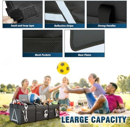 K KNODEL Trunk Organizer Storage with Cooler for Car and SUV Medium, Black