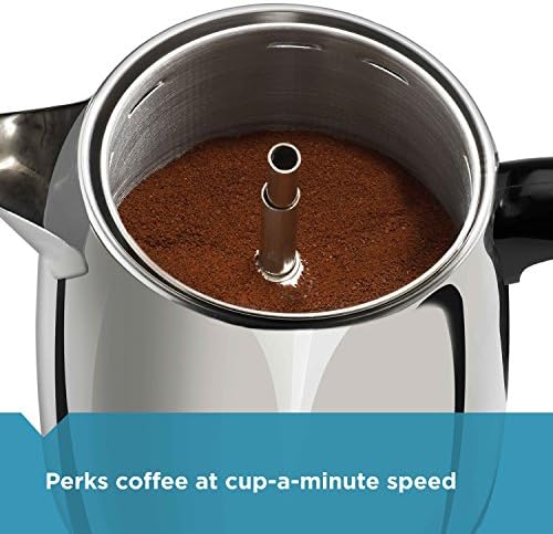 Farberware Electric Coffee Percolator,Stainless Steel Basket,Automatic Keep Warm,No-Drip Spout,8 Cup,(Pack of 6)