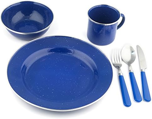 Stansport 24-Piece Tableware Set and 2-Pack Etekcity Camping Lanterns