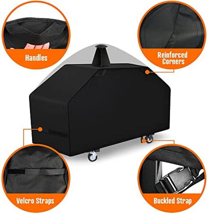 iCOVER 36 inch Griddle Cover for Blackstone, 600D Heavy Duty Waterproof Flat Top Grill Covers for 36" Grills 1554 1825 for Weber 36” Griddles with Support Pole