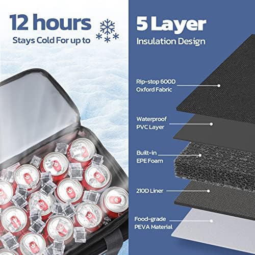 Maelstrom 24/30/60 Can Soft Cooler Bag, Double Deck Portable Ice Chest